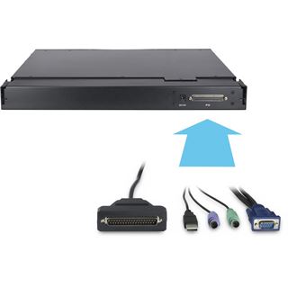 Inter-Tech KVM-AS 9100 ULS 1-fach 19Zoll VGA LED Konsole