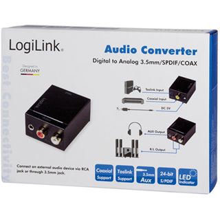 LogiLink Audio Konverter, Digital auf Analog, 3,5 mm/SPDIF/