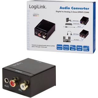 LogiLink Audio Konverter, Digital auf Analog, 3,5 mm/SPDIF/