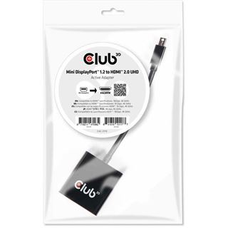 Club 3D Adapter MiniDisplayPort > HDMI 2.0 3D 4K60Hz aktiv
