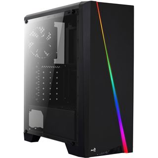 AeroCool Cylon mit Sichtfenster Midi Tower ohne Netzteil schwarz