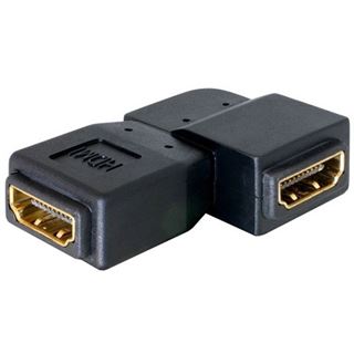 Delock HDMI Adapter A -> A Bu/Bu 90&oslash; links