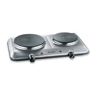 SEVERIN Doppelkochplatte DK 1014, Edelstahl schwarz