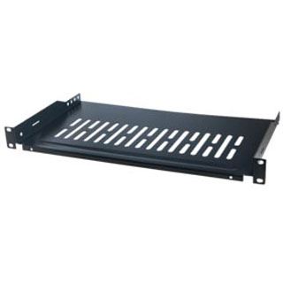 19"Fachboden Befestigung nur vorne T=250mm, schwarz