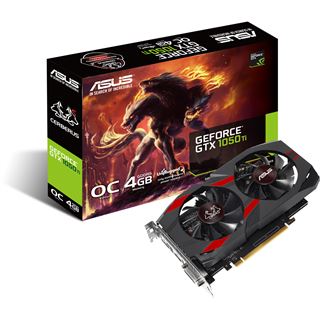 4GB Asus GeForce GTX 1050 Ti Cerberus OC Aktiv PCIe 3.0 x16 (Retail)