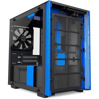 NZXT H200i mit Sichtfenster Mini-ITX ohne Netzteil schwarz/blau