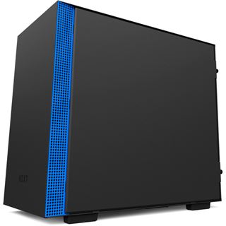 NZXT H200i mit Sichtfenster Mini-ITX ohne Netzteil schwarz/blau