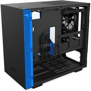 NZXT H200i mit Sichtfenster Mini-ITX ohne Netzteil schwarz/blau