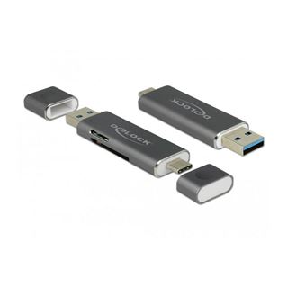 Delock Card Reader USB Type-CÖ / USB 3.1 Gen 1 Typ-A > SD /