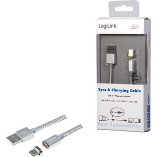 Logilink USB Daten-und Ladekabel mit magnet. USB-C Adapter
