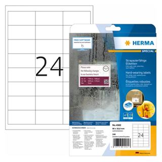HERMA Folien-Etiketten SPECIAL, 66 x 33,8 mm, weiß