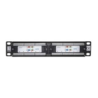 Intellinet 10" Patchpanel 1HE 12-Port Cat6 UTP schwarz