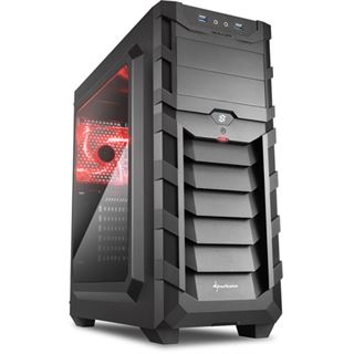 Sharkoon Skiller SGC1 mit Sichtfenster Midi Tower ohne Netzteil