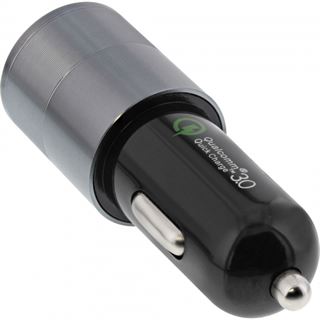 InLine USB KFZ Ladegerät Quick Charge 3.0, USB-A+USB-C, schwarz