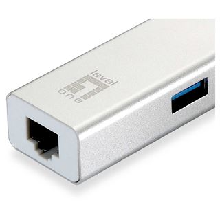 LevelOne USB-Hub Netzwerkadapter 3-Port Wake-on-LAN