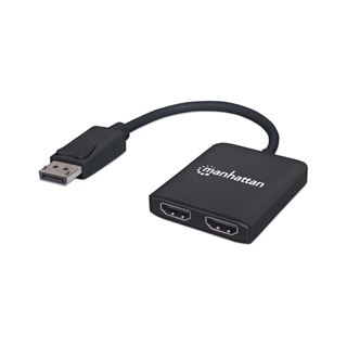 Manhattan HDMI Splitter DisplayPort auf 2-Port mit MST
