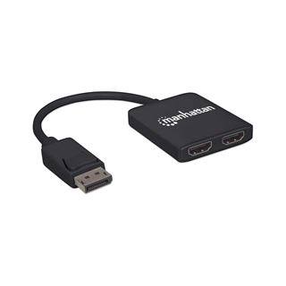 Manhattan HDMI Splitter DisplayPort auf 2-Port mit MST
