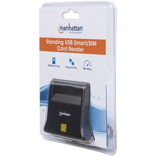Manhattan USB2.0-Smartcard/SIM-Kartenlesegerät mit Standfuß