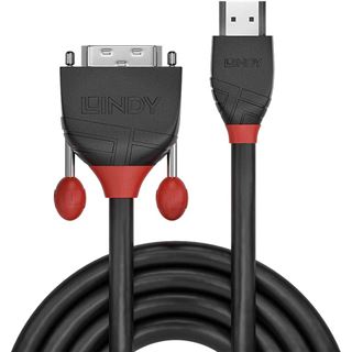 Lindy HDMI an DVI-D Single Link Kabel 0.50m, Black Line
