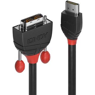 Lindy HDMI an DVI-D Single Link Kabel 0.50m, Black Line