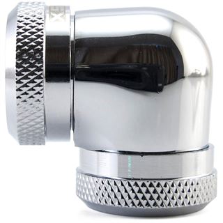 XSPC Adapter 2x 14mm Hard-Tube - 90 Grad Winkel, chrom