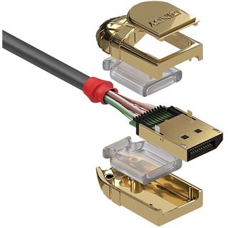 (&euro;13,59*/1m) 10.00m Lindy Displayport 1.2 Anschlusskabel GOLD