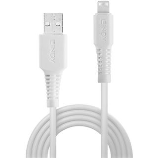 Lindy USB 2.0 an Lightning Kabel, wei&szlig; 0.50m