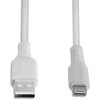Lindy USB 2.0 an Lightning Kabel, wei&szlig; 0.50m