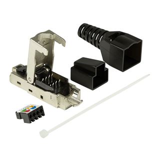 LogiLink RJ45-Steckverbinder Kat.6A, T568A, geschirmt