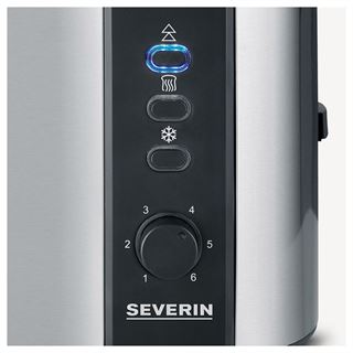 SEVERIN 2-Scheiben-Toaster AT 2589, Edelstahl, schwarz