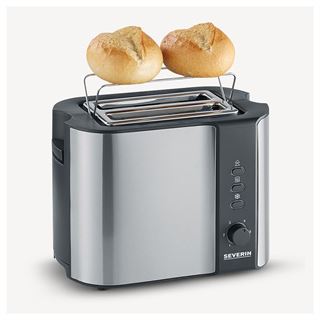 SEVERIN 2-Scheiben-Toaster AT 2589, Edelstahl, schwarz