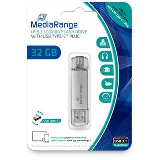 32 GB MediaRange MR936 silber USB 3.1 und Typ-C