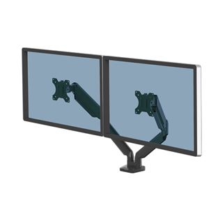 Fellowes GmbH TFT-/LCD-Doppel-Monitorarm Platinum, schwarz