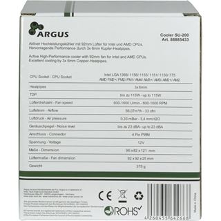 Dynatron Inter-Tech Argus SU200 Tower K&uuml;hler