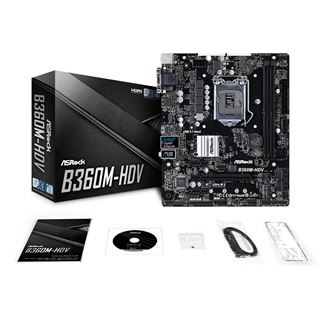 ASRock B360M-HDV Intel B360 So.1151 Dual Channel DDR4 mATX Retail