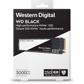 250GB WD Black NVMe SSD M.2 2280 PCIe 3.0 x4 32Gb/s 3D-NAND TLC