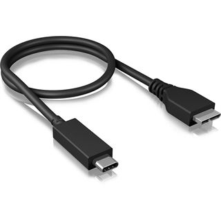 Icy Box Adapter Kabel IcyBox Micro-B -> USB C 50cm IB-CB001a sw