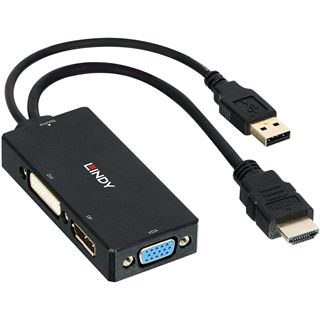 LINDY HDMI an DP/DVI/VGA Konverter Ultra HD 4K (DisplayPort) Full HD