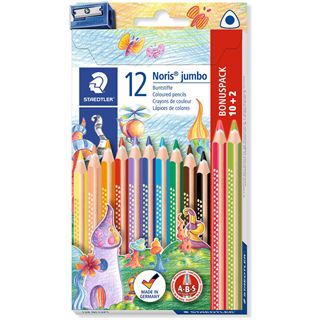 STAEDTLER Dreikant-Buntstift Noris Club jumbo, 10+2 Etui