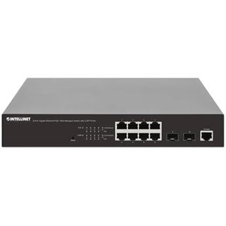Intellinet 8-Port Gigabit Ethernet PoE+ Switch Web-Managed mit 2