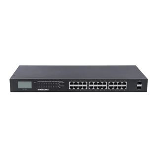 Intellinet 24-Port Gigabit Ethernet PoE+ Switch mit 2 SFP-Ports und
