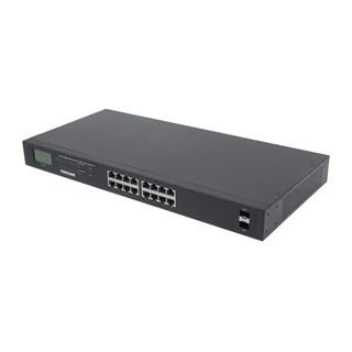 Intellinet 16-Port Gigabit Ethernet PoE+ Switch mit 2 SFP-Ports und