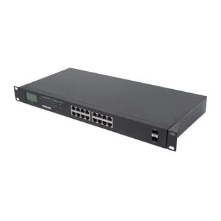 Intellinet 16-Port Gigabit Ethernet PoE+ Switch mit 2 SFP-Ports und