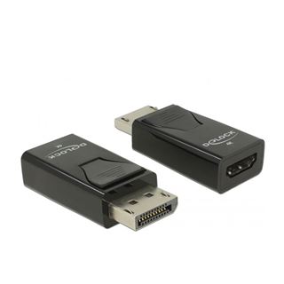 Delock Adapter DisplayPort 1.2 Stecker > HDMI Buchse schwarz 4K