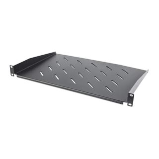 Intellinet 19" Fachboden 300mm Frontmont. 1HE perforiert sw