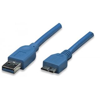 (€9,80*/1m) 0.50m Techly USB3.0 Anschlusskabel Super-Speed USB A