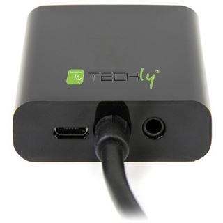 Techly HDMI zu VGA Konverter mit Audio und Micro-USB