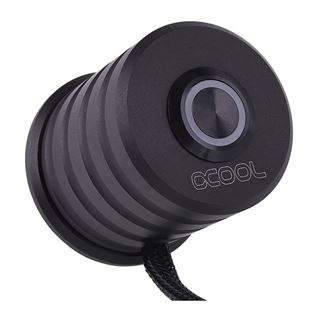 Alphacool Powerbutton mit Taster 19mm rot beleuchtet - Deep Black