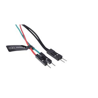 Alphacool Powerbutton mit Taster 19mm rot beleuchtet - Deep Black