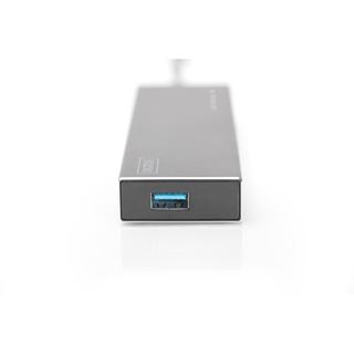 Digitus 7-Port-USB-Hub 7xUSB3.0 Alu schw.matt +NT +Kabel